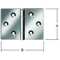 Vormann Tür-Scharnier breit B105xH70mm,gerollt verzinkt