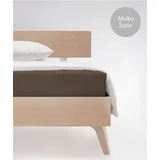 FLEURESSE Colours 009100 Mako-Satin 200 x 200 cm espresso