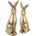 I.GE.A. Osterhase I.GE.A. "Hasen Paar, Ostern", gold (goldfarben), B:6cm H:18cm, Terrakotta, Dekofiguren, Dekofigur, Osterdeko, Osterfigur