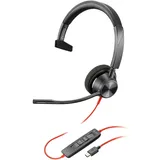 Poly HP Poly Blackwire C3310 Computer On Ear Headset kabelgebunden Mono Schwarz Mikrofon-Rauschunterdrüc