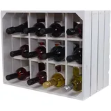 Koko Flaschenregal Henry 12er weiss Weinregal Flaschenaufbewahrung Weinschrank