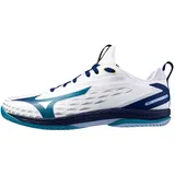 Mizuno Herren Mizuno Wave Drive Neo 4 White/Bellwether Blue/Fjord Bl EUR 45 - Weiß,Blau - EUR 45