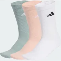 adidas Dämpfende Sportswear Crew Socken 3er Pack Blush Pink/White/Wonder Sage 49-51