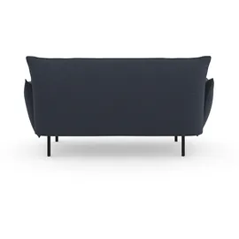 OTTO home 2-Sitzer OTTO HOME "Stine", blau (dunkelblau), B:156cm H:86cm T:86cm, Struktur (100% Polyester);Struktur weich (85% Polyester/15% Nylon);Samtoptik (100% Polyester), Sofas, Besonderes Design durch Kissenoptik und Keder, by Morten Georgsen