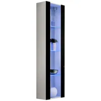 99rooms FLI T41 rechts Vitrine 170x40x29 Weiß Schwarz