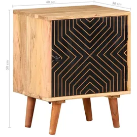 vidaXL Nachtschrank 40 x 30 x 50 cm Akazie