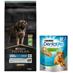 PURINA PRO PLAN Large Adult Robust Lamm & Reis OPTIDIGEST 14kg + Purina Dentalife GRATIS!