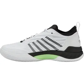 K-Swiss Hypercourt Supreme 2 Clay Tennis Shoe, White/Black/Soft Neon Green, 47 EU