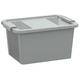 KIS Aufbewahrungsbox Bi Box 11 Liter in grau-transparent, Plastik, 36.5x26x19 cm,