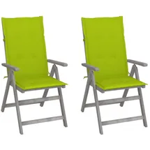 vidaXL Verstellbare Gartenstühle 56 x 52 x 20 cm grau 2 St.
