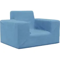 Kindersofa Blau Weich Plüsch