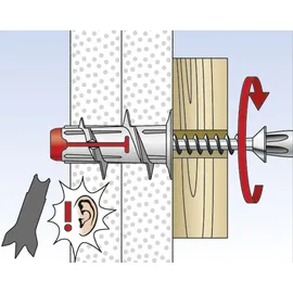 Fischer Gipskartondübel DuoBlade 44 mm 40 Stück