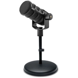 RØDE Mikrofon Podmic USB XLR Sprecher-Mikrofon mit Tisch-Stativ schwarz