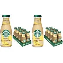 frappuccino Starbucks Frappuccino Vanilla Eiskaffee| 8 x 250ml) (Packung mit 2)