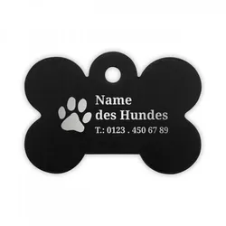 Hundemarke "Hundeknochen" (Gravurmaß 27x10 mm)