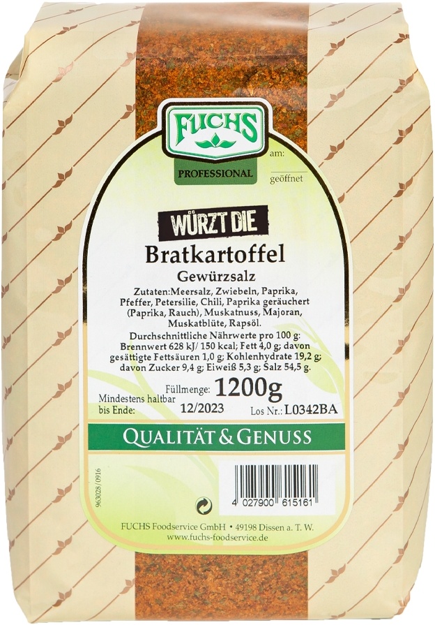 Fuchs Professional Fuchs Würzt die Bratkartoffel - Gewürzsalz (1,2kg)