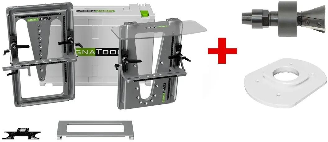 Lignatool LT120 Set Profi inkl. Konus-Wendeplattenfräser 15° und Arretierplatte
