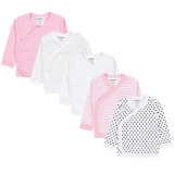 TupTam 5er Set Wickelshirts in rosa/weiß | Gr.: 50