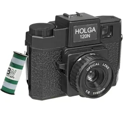 120N Set black, inkl. B+W Film, Rollfilm-Kamera