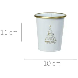 home&styling collection Metalleimer 10 x 11 cm Weiß