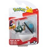 Pokémon Pokemon PKW3140 Pokémon Clip'n'Go Poké Balls-Unratütox & Schwerball, Schwarz