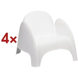 Paperflow Sessel Dumbo Polypropylen weiß 4 Stück