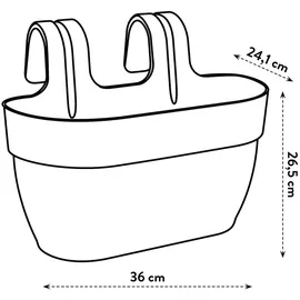 elho Vibia Campana M 36 x 24 x 26,5 cm Anthrazit