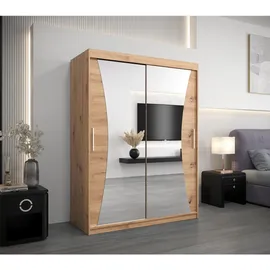 abiks möbel Schwebetürenschrank MONACO 150 x 200 x 62 cm Eiche Artisan