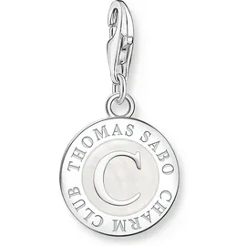 Thomas Sabo Charm weißer Coin Silber 1998-007-14