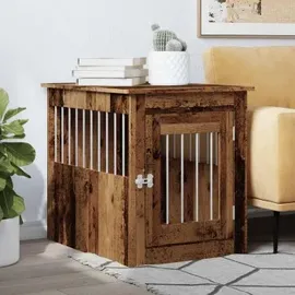 vidaXL Hundekäfig im Möbelstil Altholz-Optik 55x75x65 cm Holzwerkstoff