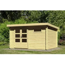 Karibu Bastrup 8 3,70 x 2,80 m natur