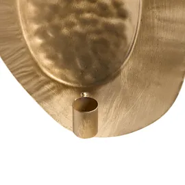 Beliani Wandkerzenhalter PENICHE Metall Gold