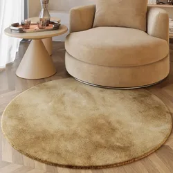 Hochflor-Teppich ESPRIT "Alice Kunstfell", beige, H:25mm Ø:200cm, Kunstfaser, Teppiche, Kaninchenfell-Haptik, besonders weich und dicht, für alle Räume
