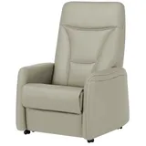 Hukla Fernsehsessel Manuel XL Leder 84 x 108 x 90 cm Grau elektrisch