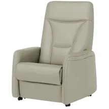 Hukla Fernsehsessel Manuel XL Leder 84 x 108 x 90 cm Grau elektrisch