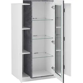 Home Affaire Vitrine Coro 80 x 38 x 120,5 cm Schwarz/Weiß