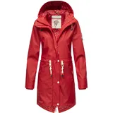 Navahoo Damen Übergangsjacke Regenmantel wasserdicht lang mit Kapuze Tropical Stormoo Red Gr. XS - XS