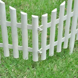 vidaXL Palisade 1000 x 32 cm 17 Stück Weiß