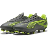 Puma Ultra 5 Play FG/AG Fussballschuh, Matte Aged Silver-Yellow ALERT Aged Silver, 48