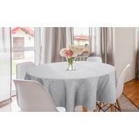 Abakuhaus Tischdecke Kreis Tischdecke Abdeckung für Esszimmer Küche Dekoration, Geometrisch Mosaik-Fliesen Rund grau|weiß