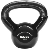 Einheitsgröße|Zeus Kugelhantel Kettlebell 24 kg - Schwarz