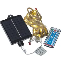 MARELIDA Lichterkette LED Solar 5m 100 LED inkl. Fernbedienung braun