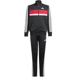 adidas Tiberio 3-Streifen Tricot Trainingsanzug Schwarz/Weiß/Pure Ruby 116