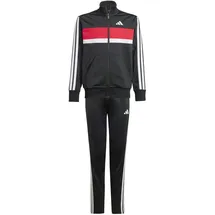 adidas Tiberio 3-Streifen Tricot Trainingsanzug Schwarz/Weiß/Pure Ruby 116
