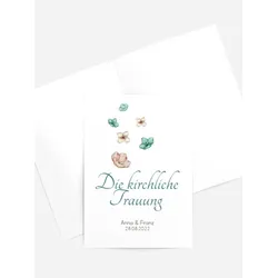 Kirchenheft zur Hochzeit selbst gestalten mit Spruch und Fotos im Onlinedesigner bei Meine-Kartenmanufaktur.de