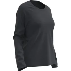 Langarmshirt Damen Baumwolle - schwarz XS