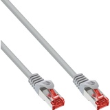 InLine Patchkabel, S/FTP Cat.6, 250MHz, PVC, CCA, grau, 0,25m