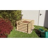 Komposter aus Holz - 120 x 120 x 70 cm – Holzkomposter aus Kiefernholz – Steckkomposter für einfache Montage – Gartenkomposter für Gartenabfälle