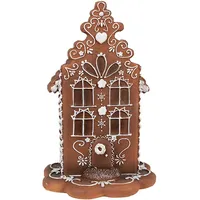 Clayre & Eef 6PR4344 Dekoration Lebkuchenhaus mit LED 13x13x20