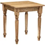 Biscottini - Landhaus Tisch Aus Massivem Lindenholz L70xpr70xh78 Cm. Made In Italy
